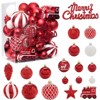 65 pcs Shatterproof Christmas Ball Ornaments Set Decorative Hanging Ornaments, Tree Ornaments Assorted Set with Hooks for Xmas Tree Garland Swag - 2 of 4