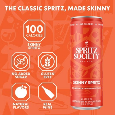 Spritz Society Skinny Spritz Cocktail Wine - 4pk/12 fl oz Cans