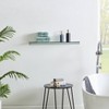 19.75 Floating Glass Bathroom Wall Shelf Chrome - Danya B. : Target