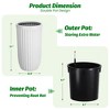 31 Inch Tall Planter Self Watering Pots Flower Pots with Water Level Monitor, Wheels, Ideal for Living Room, Bedroom Office, Patio, Porch, Garden - 4 of 4