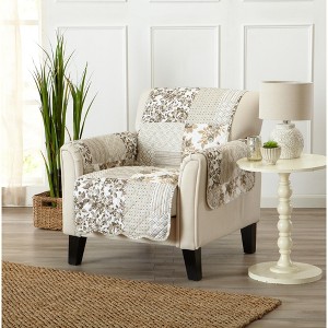 Reversible Stitched Patchwork Sofa Furniture Protector - Great Bay Home - 1 of 4