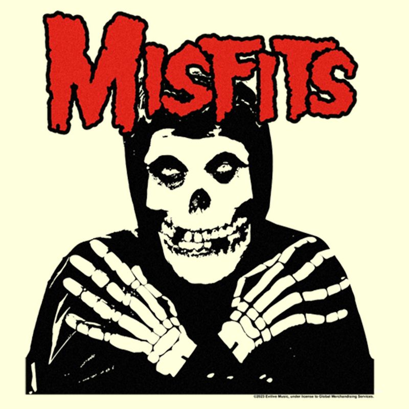 Men's Misfits Fiend Skull Red Logo T-Shirt, 2 of 5