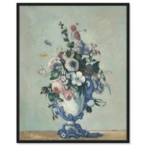 Art Remedy Paul Cezanne - Flowers in a Rococo Vase Vintage Classic Roses Wall Art Framed - 1 of 4