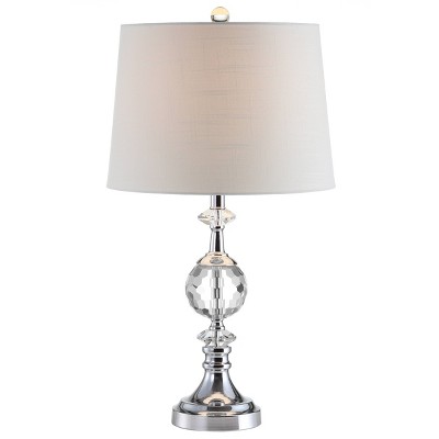 25.5" Crystal/Metal Channing Table Lamp (Includes LED Light Bulb) Clear - JONATHAN Y