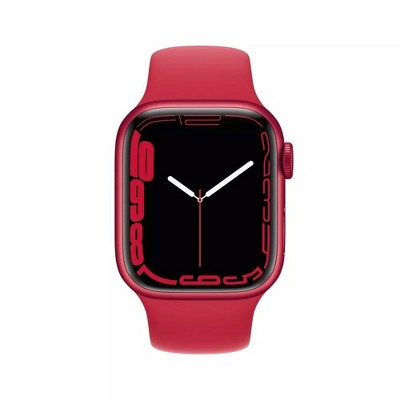 Refurbished Apple Watch Series 7 GPS 45mm (PRODUCT)RED Aluminum Case with  RED Sport Band (2021