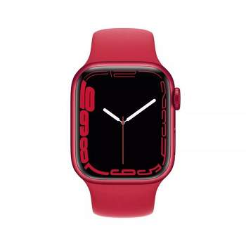 Apple Watch Series 7 GPS 45mm (PRODUCT)RED Aluminum Case with RED Sport Band (2021, 7th Generation) - Target Certified Refurbished