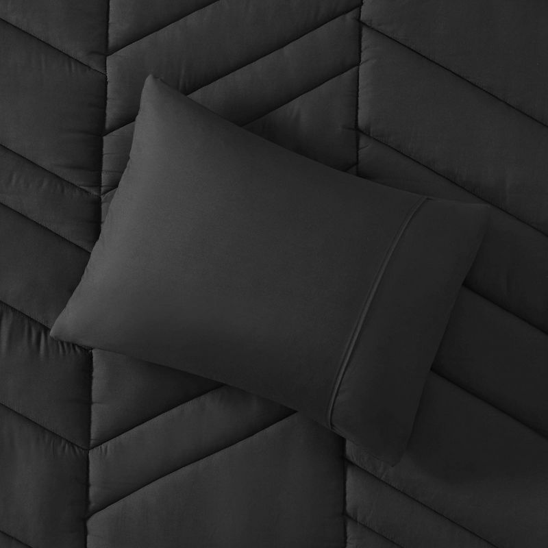 Sutton Quilted Chevron Comforter Set - Intelligent Design, 4 of 8