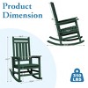 Hyleory HDPE Modern Resin Outdoor Rocking Chair, Patio Adirondack Chair for All Seasons - 3 of 4