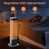 SEVOBAL Indoor Heaters 24inch Portable Space Heater with 7 Lighting Modes Oscillation Timer for Bedroom Office - 4 of 4