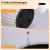 Modern Self Watering Pots for Indoor Outdoor Plants, Large Flower Pot with Water Monitoring Device and Hidden Wheels, Garden Pot - 3 of 4