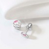 Girl's Frosted with Sprinkles Donut Screw Back Sterling Silver Earrings - In Season Jewelry - 4 of 4