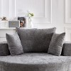 NicBex Couches for Living Room 55''L Chenille Single Swivel Sofa Chair Fluffy Modern Sleeper 360 Degree Swivel Chair with 3 Throw Pillows - 4 of 4