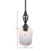 Toltec Lighting Elegante 1 - Light Pendant in  Matte Black with 6.25" Clear Bubble Shade - 2 of 2