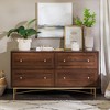 Saracina Home Jones Horizontal Modern 4 Drawer Dresser Dark Walnut - 3 of 4