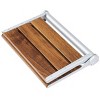 Home Aesthetics 18" ADA Compliant Folding Teak Wood Shower Bench Seat Medical Wall Mount Seat - 3 of 4