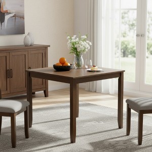 SereneCUSH Square/Rectangle Wooden Square Dining Table, Kitchen Table for Small Space, 4/6 Person Dining Table for Kitchen Dinning Room, Dark Walnut - 1 of 4