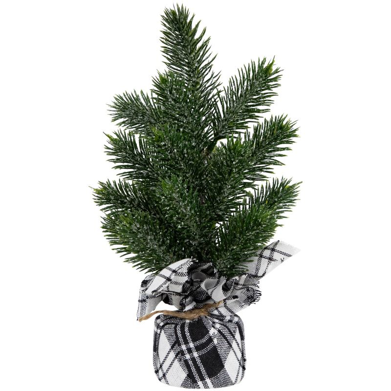 Northlight Mini Iced Pine Artificial Christmas Trees - 10" - Set of 3, 3 of 6