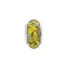 Black Bow Jewelry Yellow, Green, White Swirl Glass & Sterling Silver Bead Charm, 13mm - 2 of 4