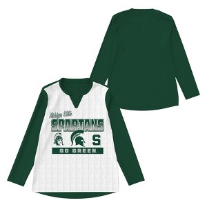 NCAA Michigan State Spartans Girls' Long Sleeve Fashion T-Shirt - 1 of 3