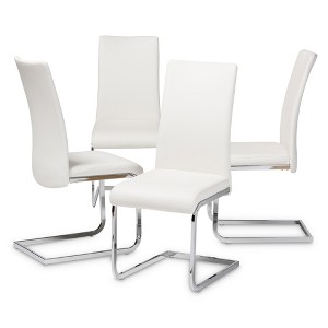Set of 4 Cyprien Modern and Contemporary Faux Leather Upholstered Dining Chairs - Baxton Studio - 1 of 4