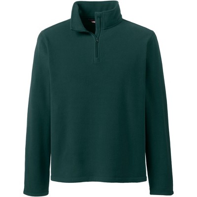Мужские свитеры Lands' End Men's Lightweight Fleece Quarter Zip Pullover - XX Large - Evergreen — фото 3