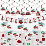 Big Dot of Happiness Merry Little Christmas Tree - Red Truck and Car Christmas Party Supplies Decoration Kit - Decor Galore Party Pack - 51 Pieces