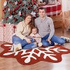 Christmas Round Rug Machine Washable Rugs for Living Room Snowflake Cilcle Rug Non Slip Bedroom Rugs Stain Resistant Carpet for Dining Room Nursery - 4 of 4