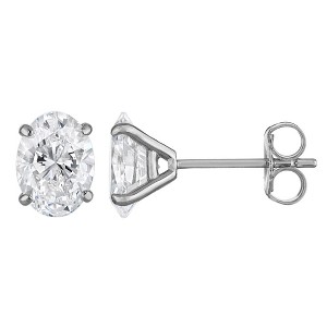 Naturalux 14K Yellow Gold 2 CT Lab Grown Diamond Solitaire Stud Earrings - 1 of 4