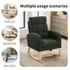 Lyngins Nursery Rocking Chair with Adjustable Footrest,Glider Rocking Chair with Side Pocket,Polyester Accent Chair for Bedroom,Living Room - 2 of 4