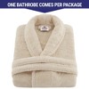 American Soft Linen Turkish Warm Fleece Bathrobe, Mens and Womens Robes, 1 Piece Shawl Collar  Adult Matching Couple Robes for your Bathroom - 3 of 4