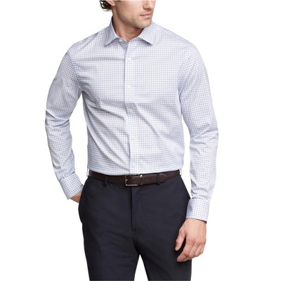 Tommy Hilfiger Mens THFlex Button Down Dress Shirt, blue, 15 Neck, 32-33 Length