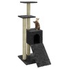 vidaXL Cat Tree Dark grey Engineered wood, plush, sisal Medium - 4 of 4