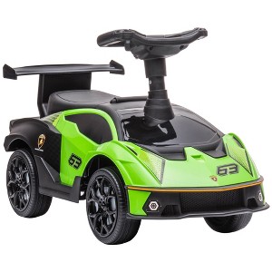 Aosom Ride on Sliding Car, Ride Racer, Foot-to-Floor Sliding for Toddler, with Under Seat Storage, Horn and Engine Sound, Steering Wheel, Aged 18-36 months - 1 of 4