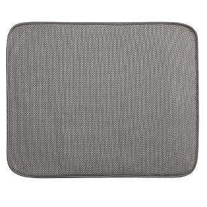 iDesign iDry Large Kitchen Countertop Absorbent Dish Drying Mat, Pewter Gray - 1 of 4