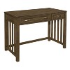Vynxaria Brown Gray Wooden Desk with Keyboard Tray Modern Traditional Aesthetic 1pc Writing Table for Home Office - 4 of 4