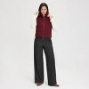 Women's Blend Padded Cable Knit Vest - A New Day™ Black - 4 of 4