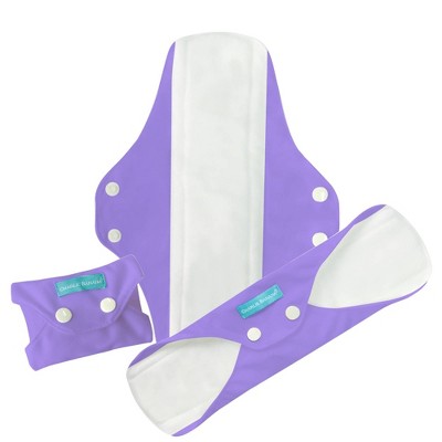 Charlie Banana Feminine Pads Super Plus Absorbency - Lavendar - 3pk