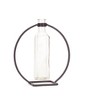 Hanging Vase in Circle Stand 9"H Metal & Glass Modern Decorative Bud Vase Set of 4 by Melrose - 3 of 3