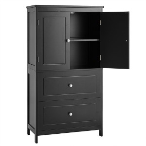 Rbied 23.60 in. W x 11.80 in. D x 43.30 in. H MDF Storage Cabinet Linen Cabinet with Adjustable Shelves and Drawers - 1 of 4