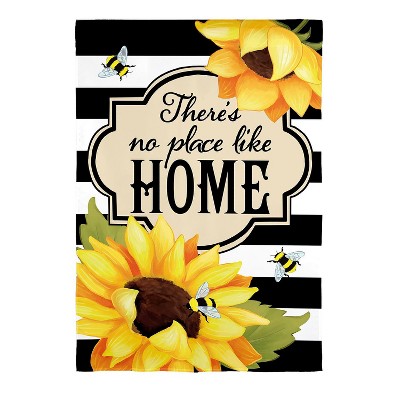 Evergreen There's No Place Like Home Burlap Garden Flag 12 x 18 Inches Indoor Outdoor Decor