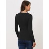 Allegra K Women's Long Sleeve Elegant V Neck Cross Front Blouse - 3 of 4