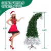 NAYSAYE 6FT Pre-Lit Artificial Christmas Tree Santa Hat Style with 839 Branch Tips Green and White for Home, Green, 30"*30"*90" - 3 of 4