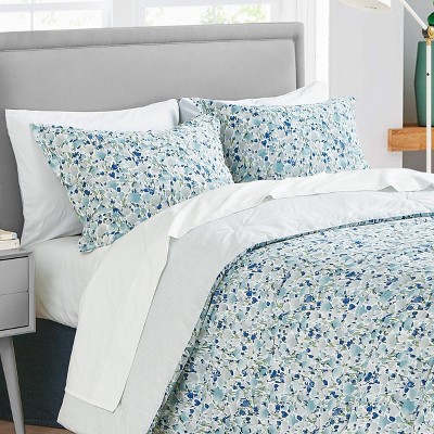 Olivia Blue Twin Reversible Cotton Comforter Set