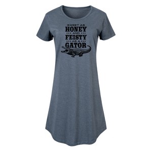 Women's - Instant Message - Sweet As Honey & Feisty As A Gator Graphic T-shirt Dress - 1 of 4
