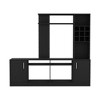 78.7" Manufactured Wood Entertainment Center for TVs up to 37" with Double Door Cabinet and Six External Shelves for Living Room - 2 of 4