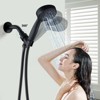 SEVOBAL Shower Faucets, Five-Function Handheld Shower Head with High-Pressure Performance and Flexible Hose, Black, 11"*9"*4" - 4 of 4