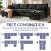TiramisuBest 113.5" U-Shaped Modular Corduroy Sectional Sofa with Storage Ottoman, 6-Seat Convertible Chaise for Living Room,Black - 4 of 4