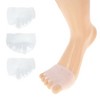 Unique Bargains Soft Five Holes Toe Spreaders White 2 Pairs - 2 of 4