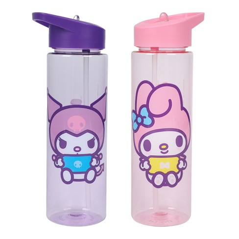My Melody Character Face & Bow 16 Oz Transparent Pink Slim Acrylic Travel  Cup With Straw