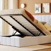 Upholstered Platform Bed with Hydraulic Storage, Modern Frame Bed with Linen Headboard for Bedroom-Baofuwish - 3 of 4